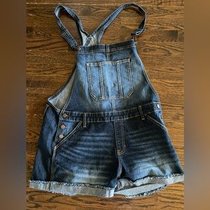 NoBo No Boundaries XL NWOT dark blue jeans overall shorts shortalls 15/17 Pretty